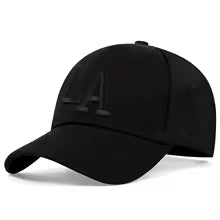 LA Hat-Blk Blk